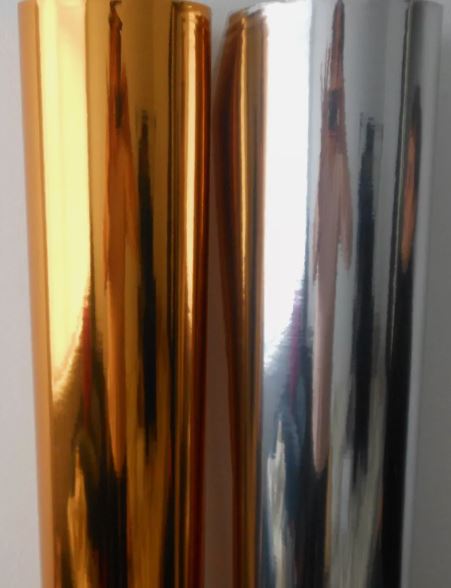 2800 Gold & Silver Chrome Permanent Adhesive Decorative Vinyl Film