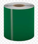 Roll of green vinyl or adhesive material on a transparent background