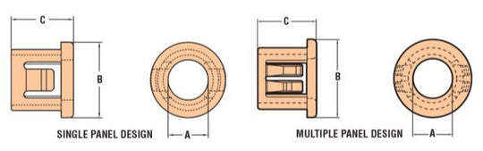 Heyco Snap In Bushing #2123 5/8"