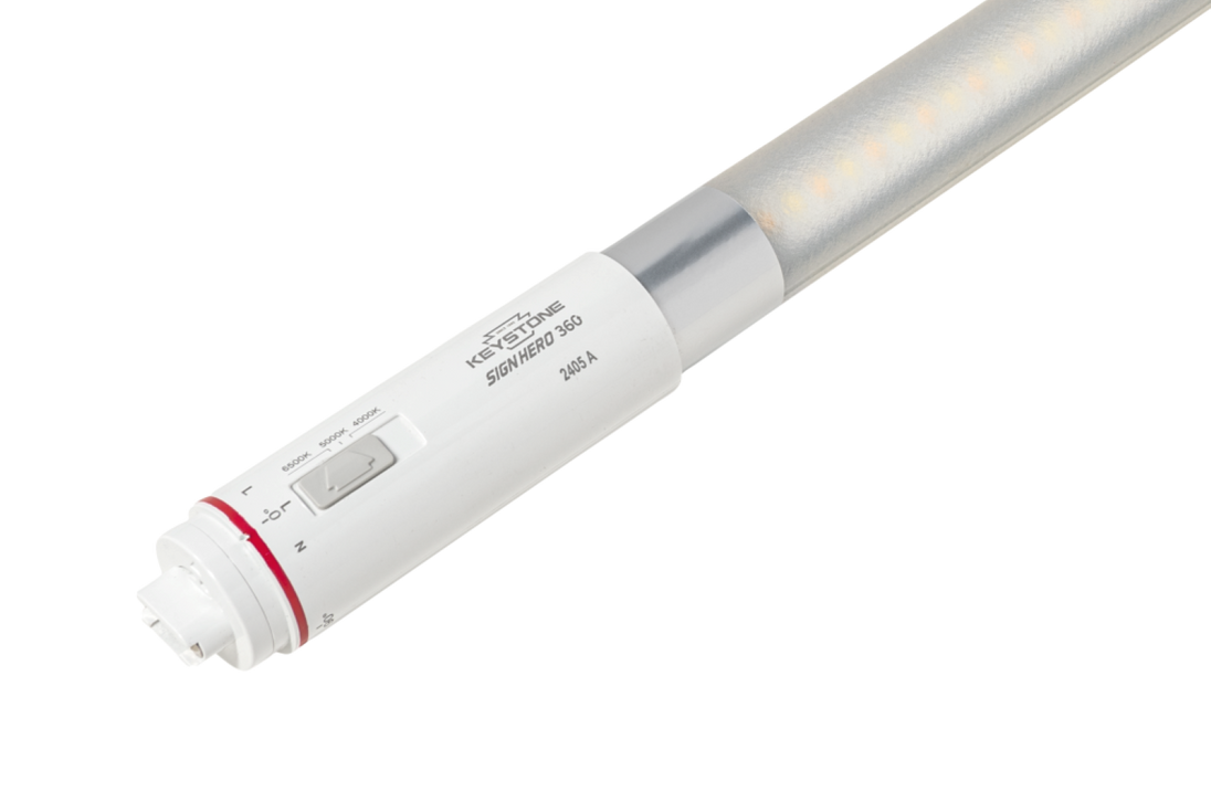 LED light bulb on a white background
