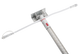 A long LED light bar with a silver metal tube, white plastic connectors, and a silver mounting bracket, shown on a solid white background.