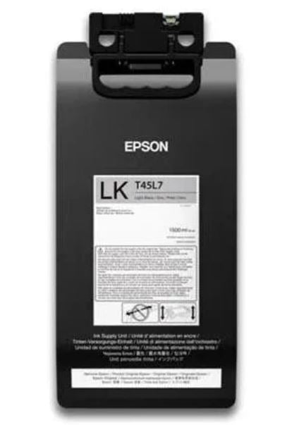 Epson ink cartridge with label on a white background