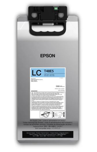 Epson ink cartridge with label on a white background
