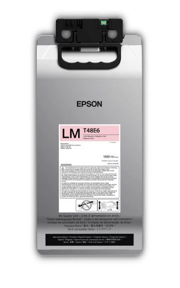 Epson ink cartridge with label on a white background