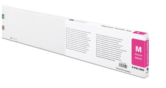 Magenta toner cartridge packaging on a white background