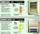 Product description of Mondo Raxx Jumbo wall racks with dimensions and features.