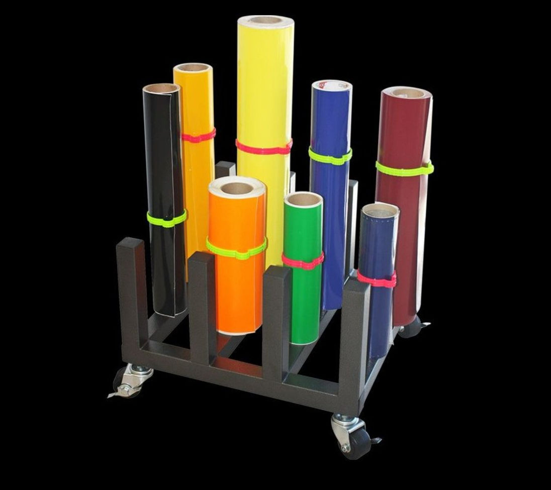 HD Mobile Vinyl Rack | Heavy Duty Roll Storage