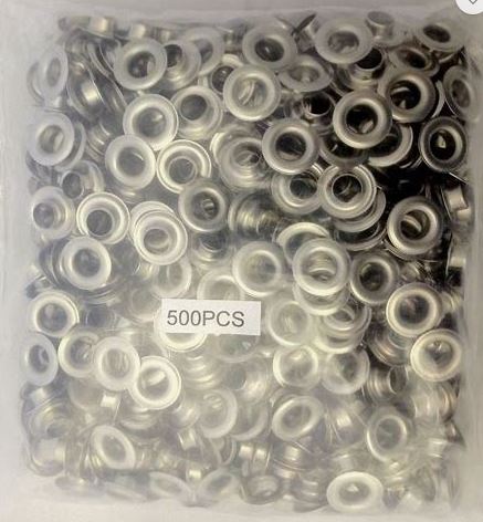No.2 Nickel Plated Self-Piercing Grommet Set – 500 Sets per Bag