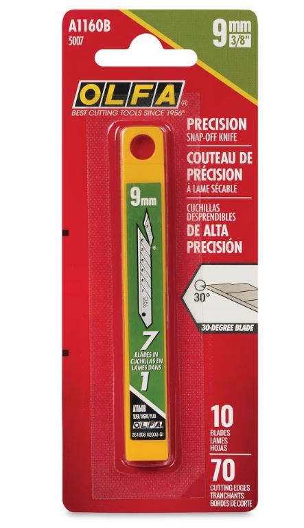 Olfa Snap-Off Graphics Arts Blades – 10 Pack (A1160B)