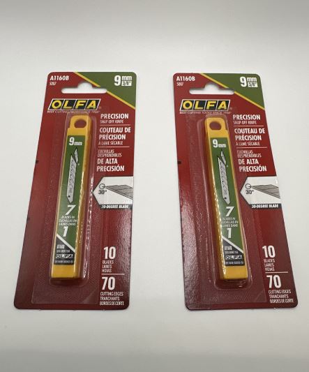Olfa Snap-Off Graphics Arts Blades – 10 Pack (A1160B)