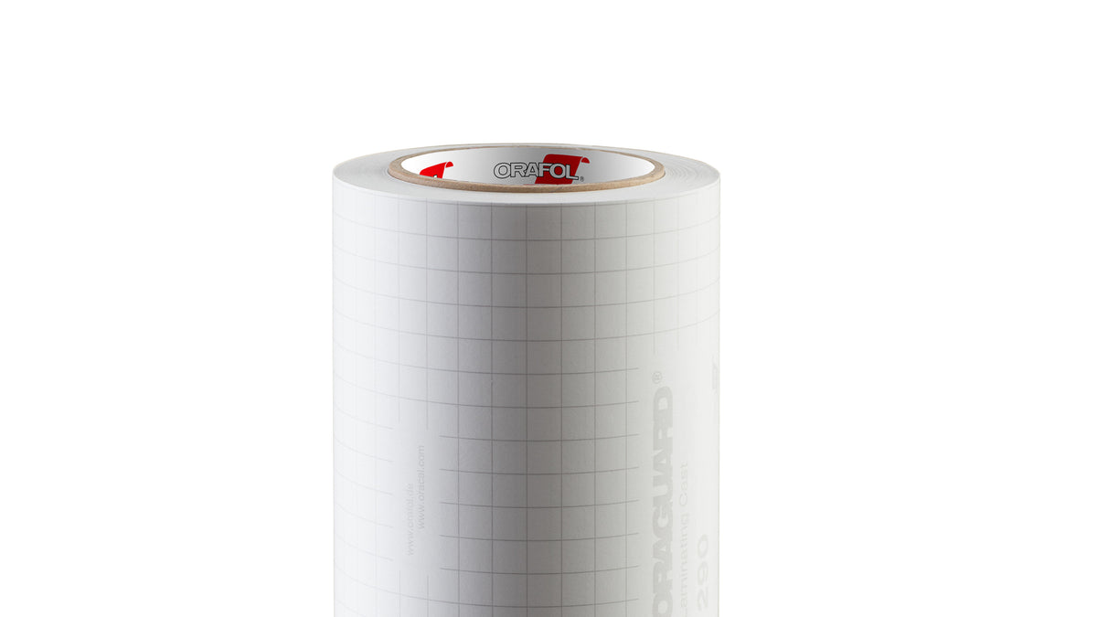 Official ORAFOL product roll of ORAGUARD 290 premium cast laminating film