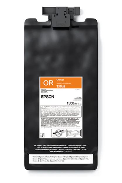 Epson ink cartridge packaging with label on a white background