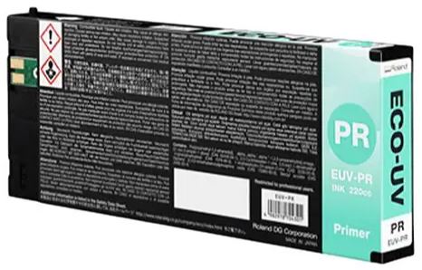 Roland Eco-UV ink cartridge packaging with black and teal design