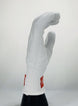 White glove with red logo on a white background