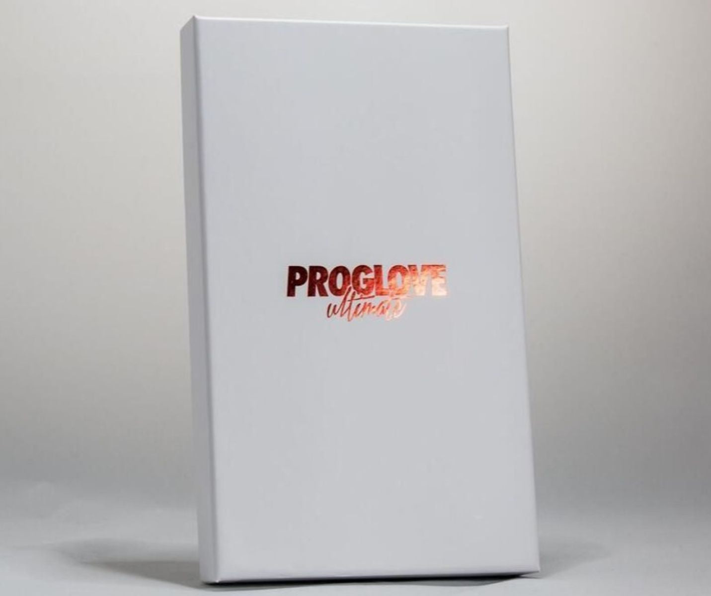White box with 'PROGLOVE Ultimate' text on a gray background