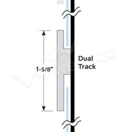 Pronto Letter Track Acrylic 10ft Bottom, Top, and Mutual