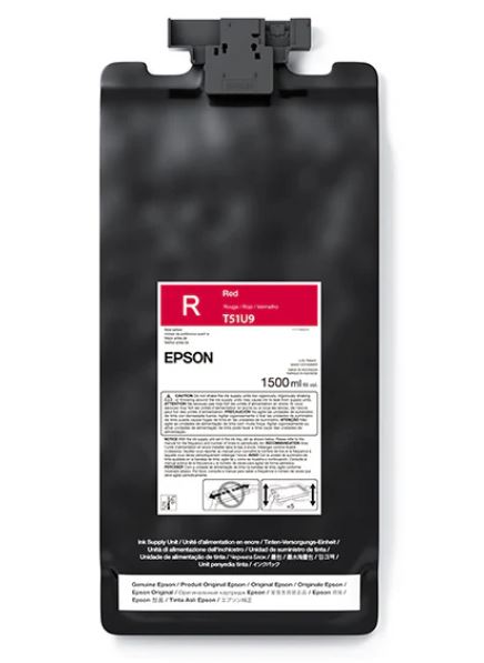 Epson ink cartridge with red label on a white background