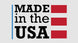 Logo with 'Made in the USA' text on a gray background