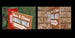 Two signs for 'Paws & Claws Animal Walk' on a grassy area and brick wall.