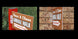 Two signs for 'Paws & Claws Animal Walk' on a grassy area and brick wall.