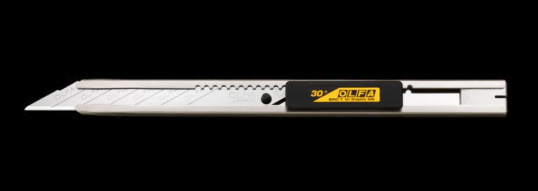 Olfa Ultra-Slim Stainless Steel Snap-Off Graphics Knife (SAC-1)