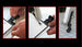 Three-step process of using a tool on a surface with close-up shots.