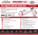 An infographic product card for a Keystone Color Select Sign Hero 360 LED sign lamp, model KT-LEDXT8-XXP2SF-8CSK-DX2. The card features the Keystone and Sign Hero 360 logos at the top, product specifications, features, and compatibility details in red and black text on a white background.