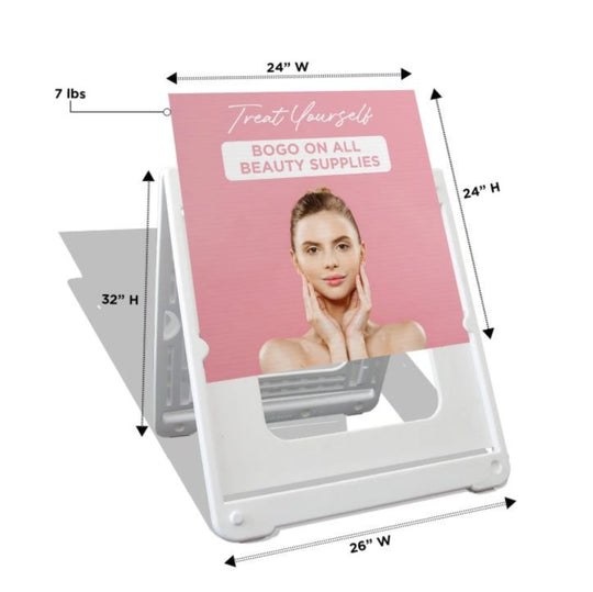 Plastic A-Frame White SimpoSquare 24 – Model 1240W