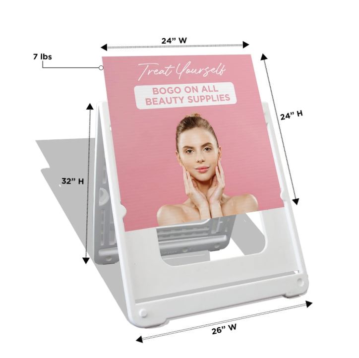Plastic A-Frame White SimpoSquare 24 – Model 1240W