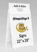 Plastic A-Frame White Simpo Sign-II – Model 1220-W