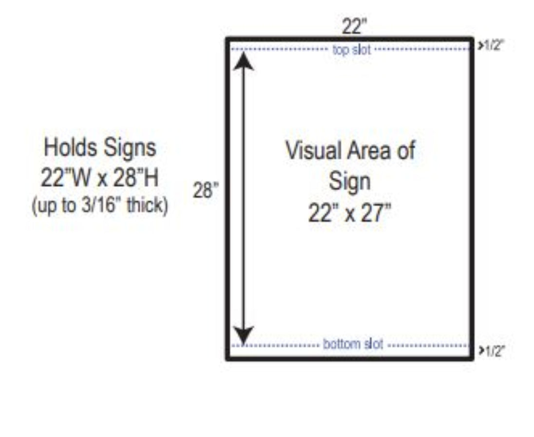 Plastic A-Frame White Simpo Sign-II – Model 1220-W