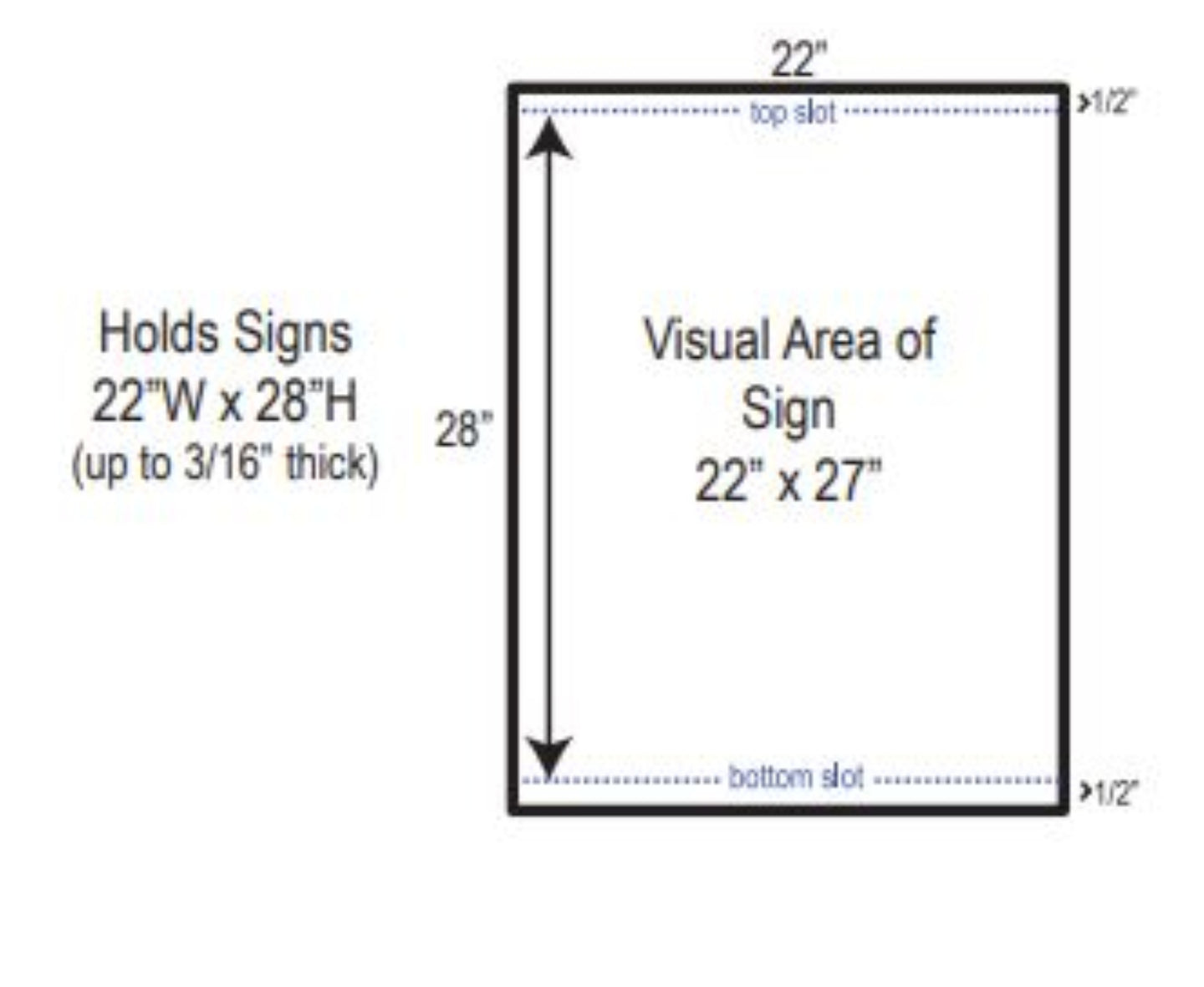 Plastic A-Frame White Simpo Sign-II – Model 1220-W