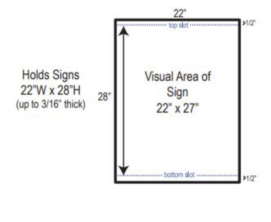 Plastic A-Frame White Simpo Sign-II – Model 1220-W