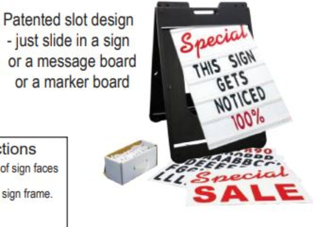 Plastic A-Frame White Simpo Sign-II – Model 1220-W