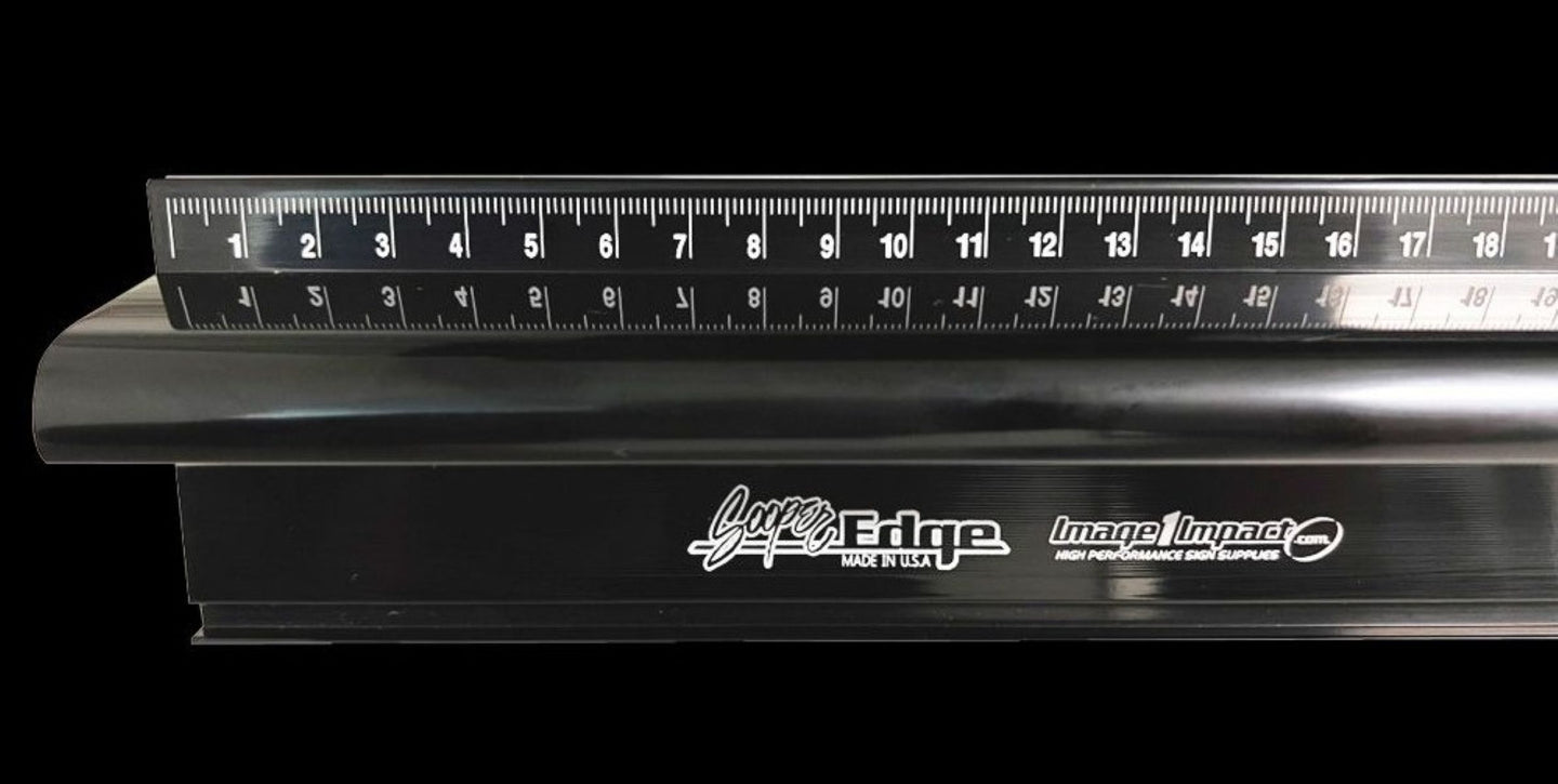 Sooper Edge Safety Ruler – 28" to 76" Aluminum Cutting Ruler
