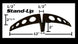 Stand-up product with dimensions labeled on a white background