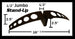 Measurement chart for a 1/2" Jumbo Stand-Up product with dimensions labeled.
