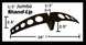 Measurement chart for a 1/2" Jumbo Stand-Up product with dimensions labeled.
