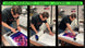 Collage of a person working with vinyl graphics on a table in a workshop setting.
