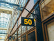 3M 50 Scotchcal Sunflower 027 sign lettering application example; striping is supplied in the selected width.