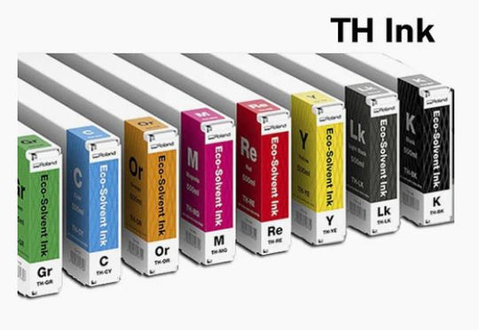 Set of ink cartridges with labels on a white background, featuring the brand 'TH Ink'.