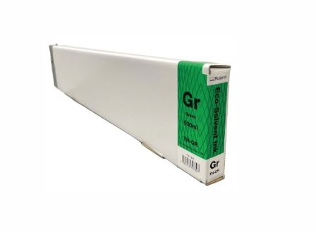 Roll of paper with a green label on a white background