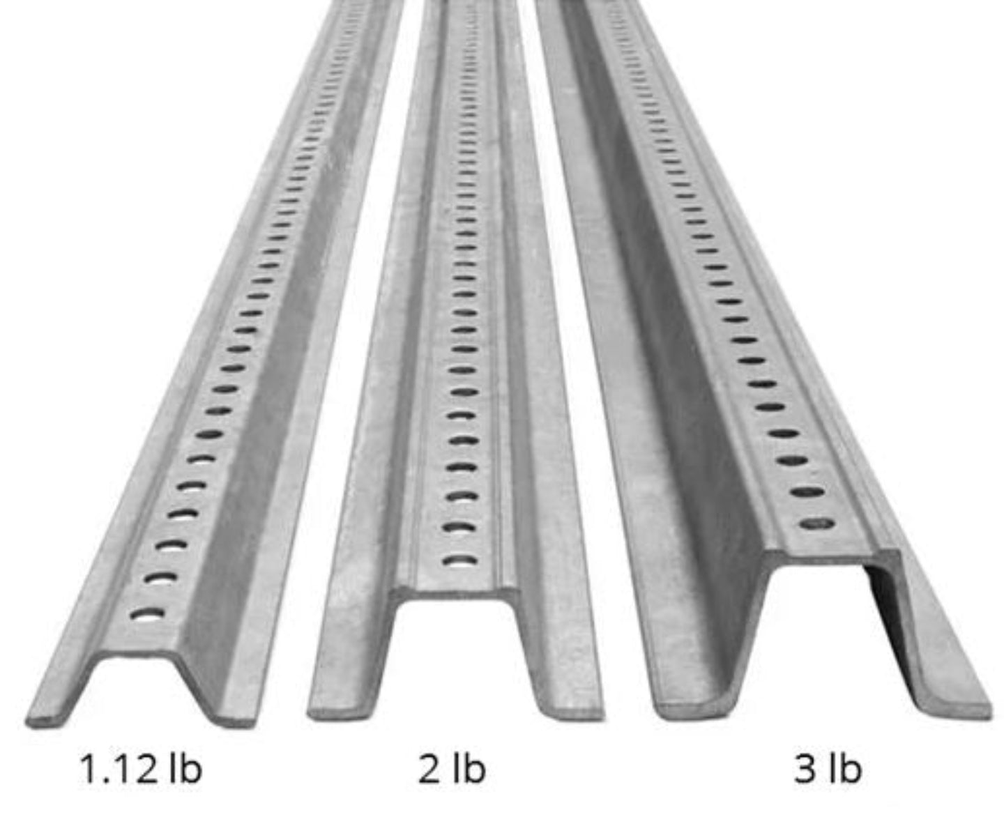 8' Galvanized U-Channel Sign Post – 2lb