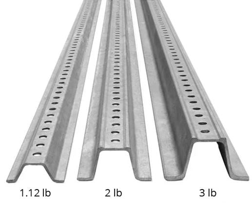 8' Galvanized U-Channel Sign Post – 2lb