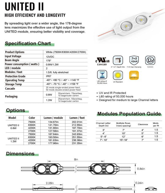 G2G United II Channel Letter LED's