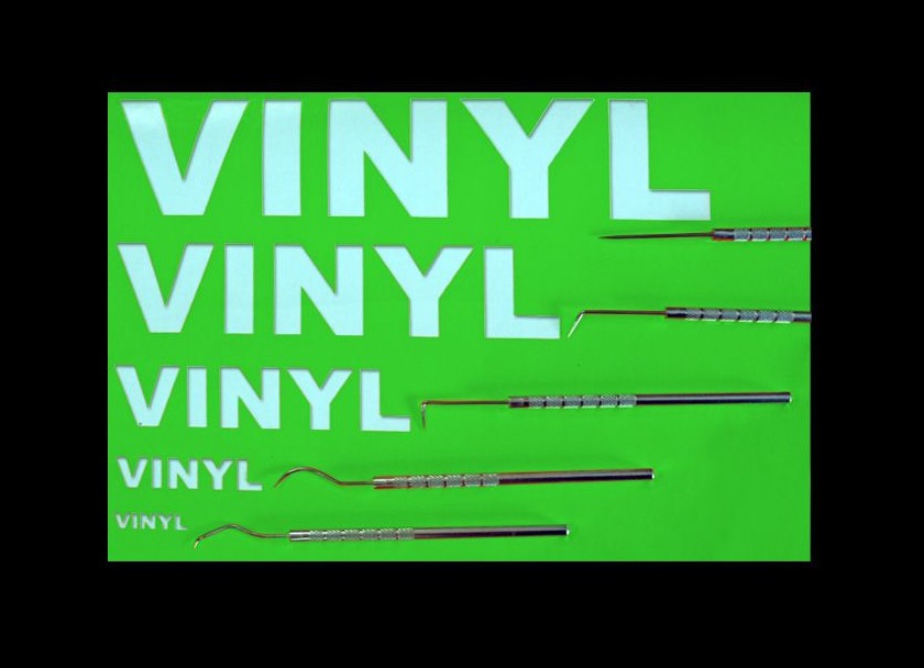 Green background with 'VINYL' text and vinyl records.