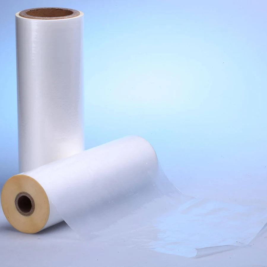 GFP self-wound gloss PET overlaminate rolls showing the clear linerless film