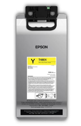 Epson yellow ink cartridge on a white background