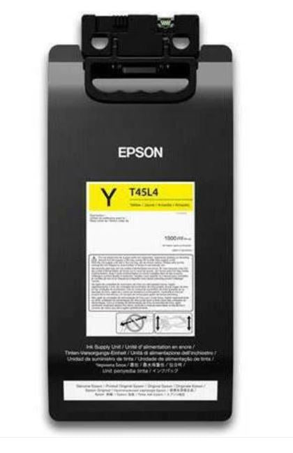 Epson yellow ink cartridge on a white background