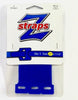 Packaging of blue straps with 'Z Straps' branding on a white background